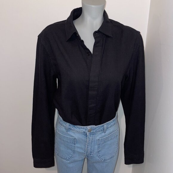 tentree Tops - TenTree button down shirt long sleeve organic cotton black womens small new
